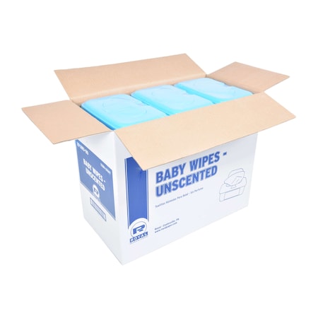 Amercareroyal Royal Unscented Baby Wipe 80 Wipes, PK12 RPBWU-80